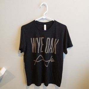 WYE OAK band tee speckled black cotton UNISEX